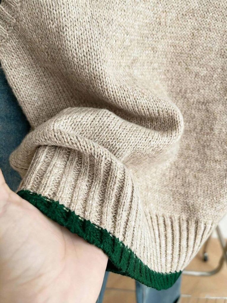 Franclia Back To School Casual Style Loose Round Neck Sleeveless Woolen Woven Contrasting Color Trimmed Khaki Autumn And Winter Women's Knitted Top Fall Clothes For Women Going Out Tops Women - Image 80
