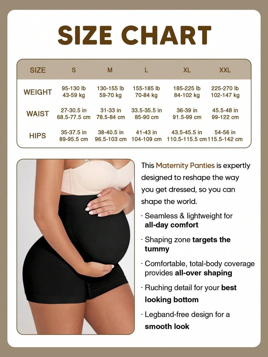 Maternity Belly Support Shorts High Waisted With Expandable Belly Panel Pregnancy Yoga Workout Activewear - Image 7