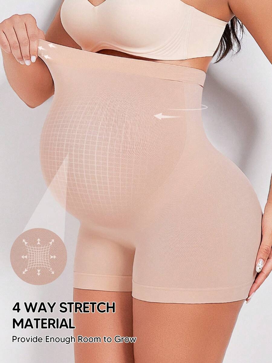 Maternity Belly Support Shorts High Waisted With Expandable Belly Panel Pregnancy Yoga Workout Activewear - Image 11