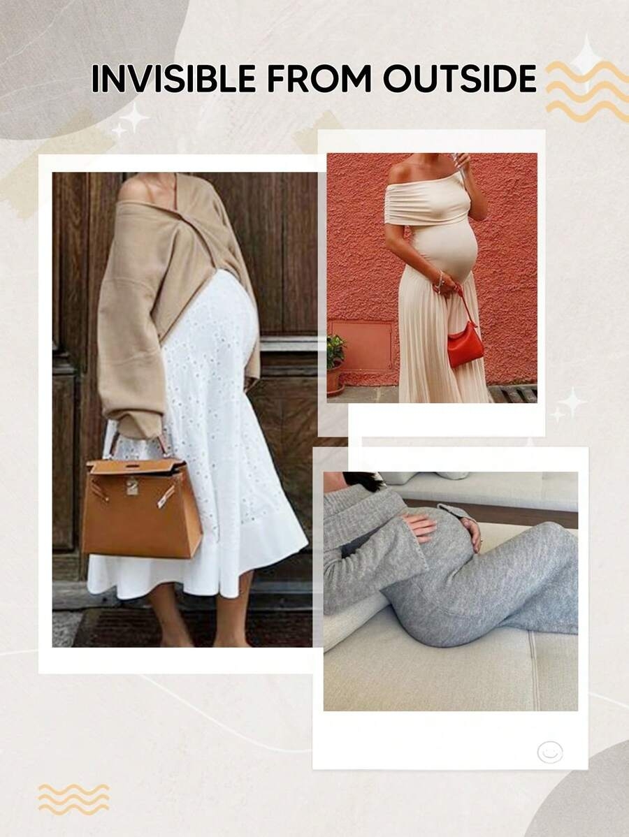 Maternity Belly Support Shorts High Waisted With Expandable Belly Panel Pregnancy Yoga Workout Activewear - Image 21