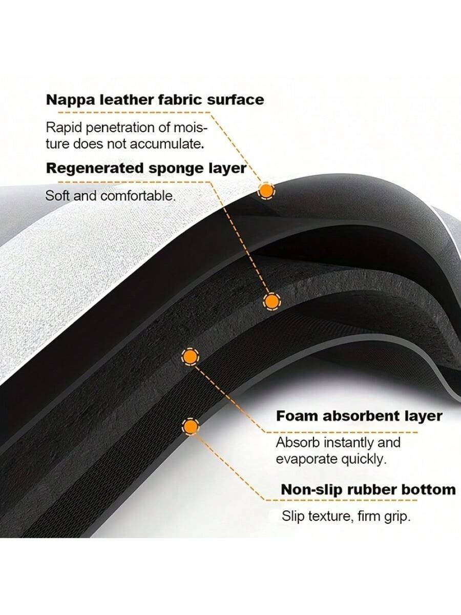 1 Piece Super Absorbent Non-Slip Bath Mat - Quick-Drying Diatomaceous Earth, Soft And Decorative, With Clover Design, Black With Gold Accents, Perfect For Bathtub And Shower, Home Decor Foot Mat, Bathroom Rug|Clover Pattern Design|Rubber Backing Pad - Image 4