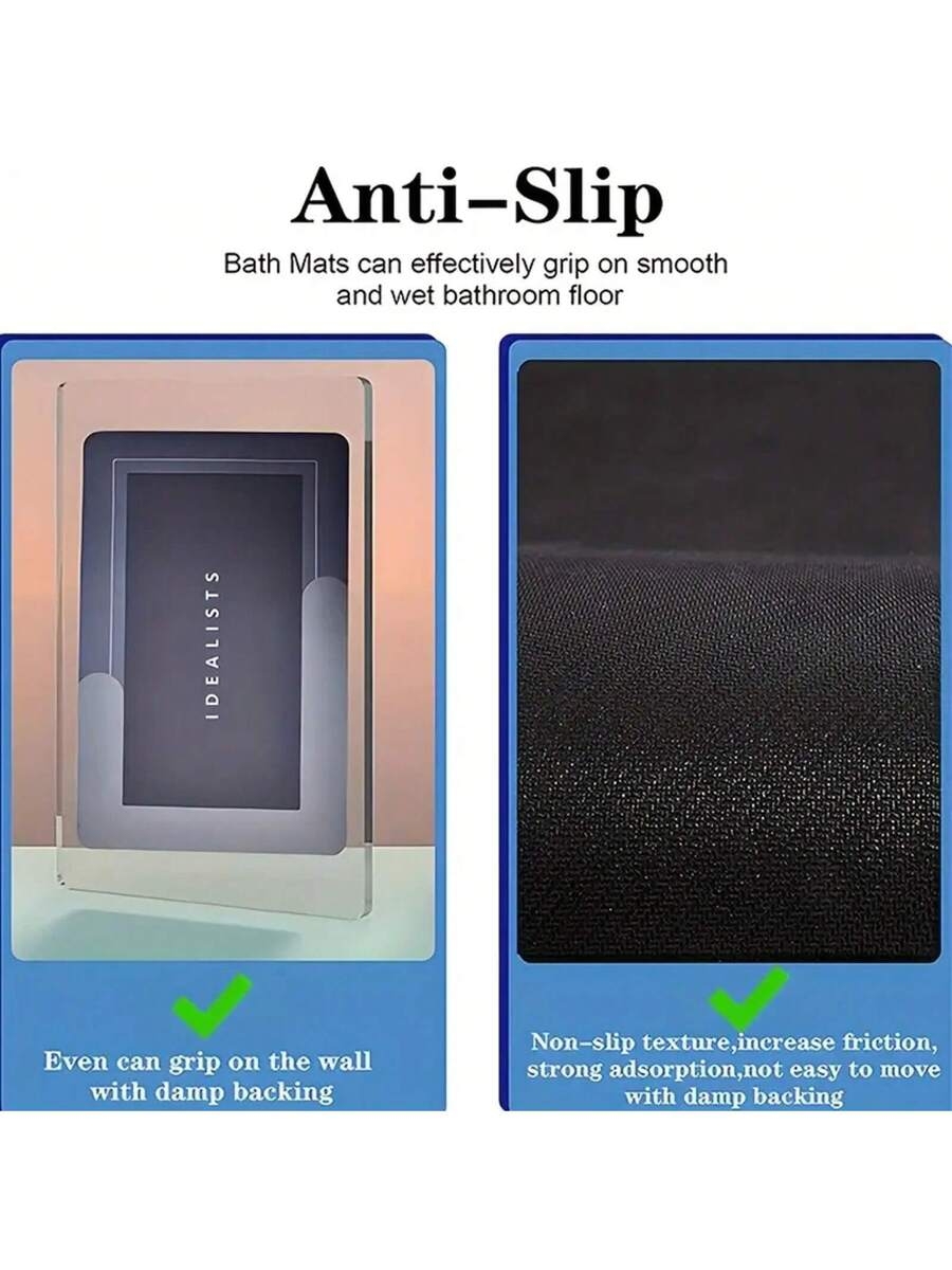 1 Piece Super Absorbent Non-Slip Bath Mat - Quick-Drying Diatomaceous Earth, Soft And Decorative, With Clover Design, Black With Gold Accents, Perfect For Bathtub And Shower, Home Decor Foot Mat, Bathroom Rug|Clover Pattern Design|Rubber Backing Pad - Image 7