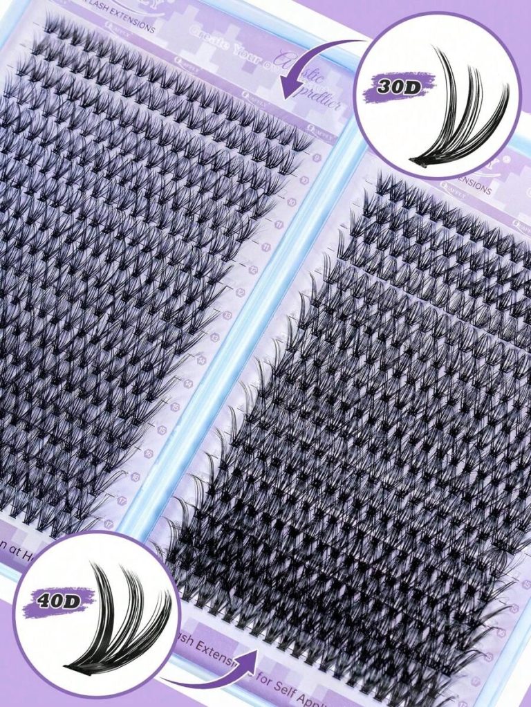 720PCS D Curl Lash Clusters Kit - 30D 40D/60D 80DLash Clusters 9-18MM Eyelash Clusters Lash Extension Kit Natural Wispy Eyelash Extension Kit Lashes Clusters With Lash Bond&Seal Lash Brush And Tweezer - Image 7