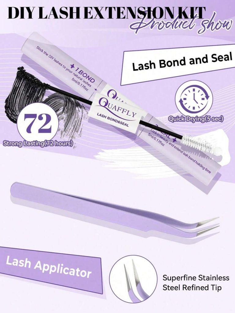 720PCS D Curl Lash Clusters Kit - 30D 40D/60D 80DLash Clusters 9-18MM Eyelash Clusters Lash Extension Kit Natural Wispy Eyelash Extension Kit Lashes Clusters With Lash Bond&Seal Lash Brush And Tweezer - Image 9
