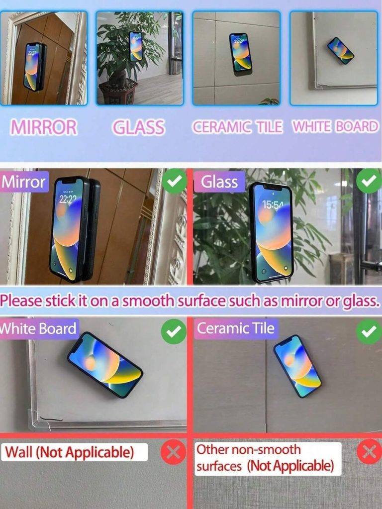 1pc Silicone Phone Anti-Slip Suction Cup Pad, 24pcs Silicone Suction Cups, Adhesive Design, Multi-Color Options Compatible With IPhone, Android Phone, Gift For Birthday, Family, Friends Phone Holder, Phone Stand, Phone Accessories - Image 7