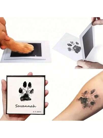 No-Touch Inkless Paw Print Kit - Perfect For Preserving Your Dog's Footprints, Inkless Pet Paw Print Pad, Ideal For Newborn Baby Handprint And Footprint Keepsake