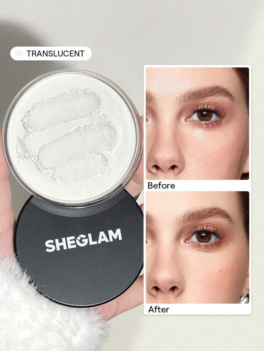 SHEGLAM Baked Glow Setting Powder-Light Brown Oil Control Loose Setting Powder Translucent Pore-Less Flawless Smooths Fine Lines Glowy Powder Brand Beauty Makeup Cosmetic For Women Girls Perfect For Fall Winter Ideal For Y2K Fancy Fashion Suitable For Birthday Present Halloween Party Ready Best Color - Image 2