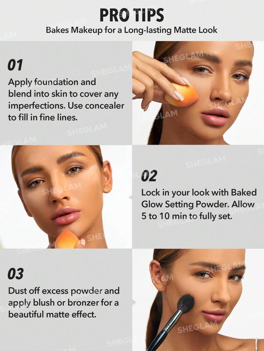 SHEGLAM Baked Glow Setting Powder-Light Brown Oil Control Loose Setting Powder Translucent Pore-Less Flawless Smooths Fine Lines Glowy Powder Brand Beauty Makeup Cosmetic For Women Girls Perfect For Fall Winter Ideal For Y2K Fancy Fashion Suitable For Birthday Present Halloween Party Ready Best Color - Image 38