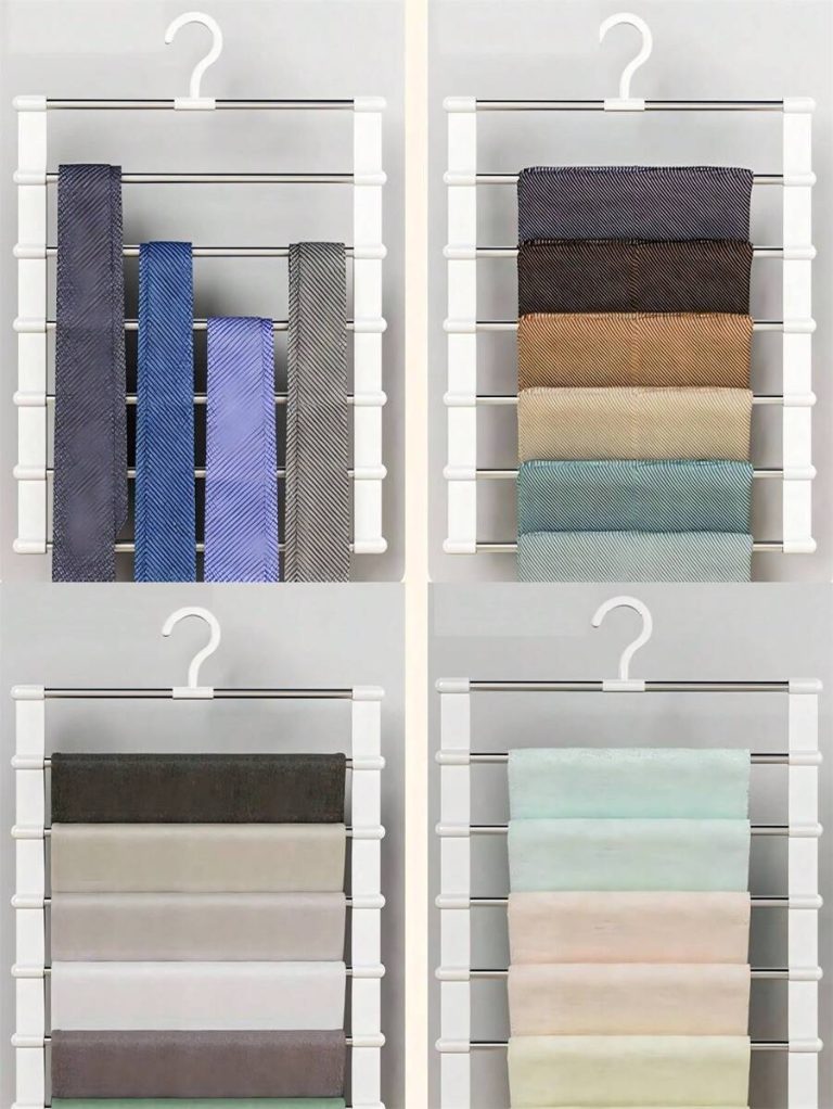 Multi-Layer Pants Hanger - Clothing Forms A Space-Saving, Non-Slip Wardrobe Organizer For Scarves, Jeans, Pants With Multi-Layer Shelves And A Sturdy Design(This Product Needs To Be Assembled By Itself. Installation Is Simple And Easy To Operate),Spring,Minimalist,Summer Tops - Image 6