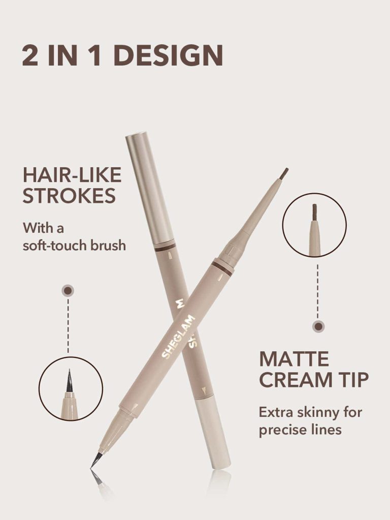 SHEGLAM Brows On Demand 2-In-1 Brow Pencil-Chocolate Waterproof Liquid Eyebrow Pen Sweat-Proof Anti-Oil Natural Brow Filling Outlining Eyebrow Cream Gel Makeup Brand Beauty Makeup Cosmetic For Women Girls Perfect For Fall Winter Ideal For Y2K Fancy Fashion Suitable For Birthday Present Halloween Party Ready Best Color - Image 4