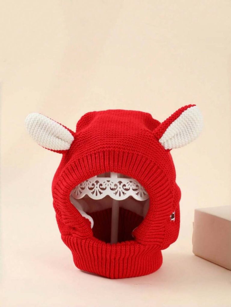 1pc Children Winter Hat With Cute Puppy Embroidery And Ear Design, Cartoon Knitted Cap For Baby Boys And Girls - Image 7