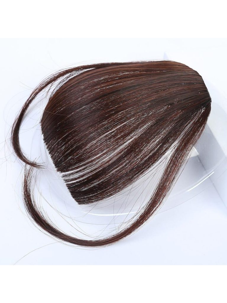 Clip In Bangs Front Neat Black Bangs Hairpiece Synthetic Fake Wig Piece Bangs Hairpiece Clip In Hair Extensions For Women Heat Resistant - Image 7