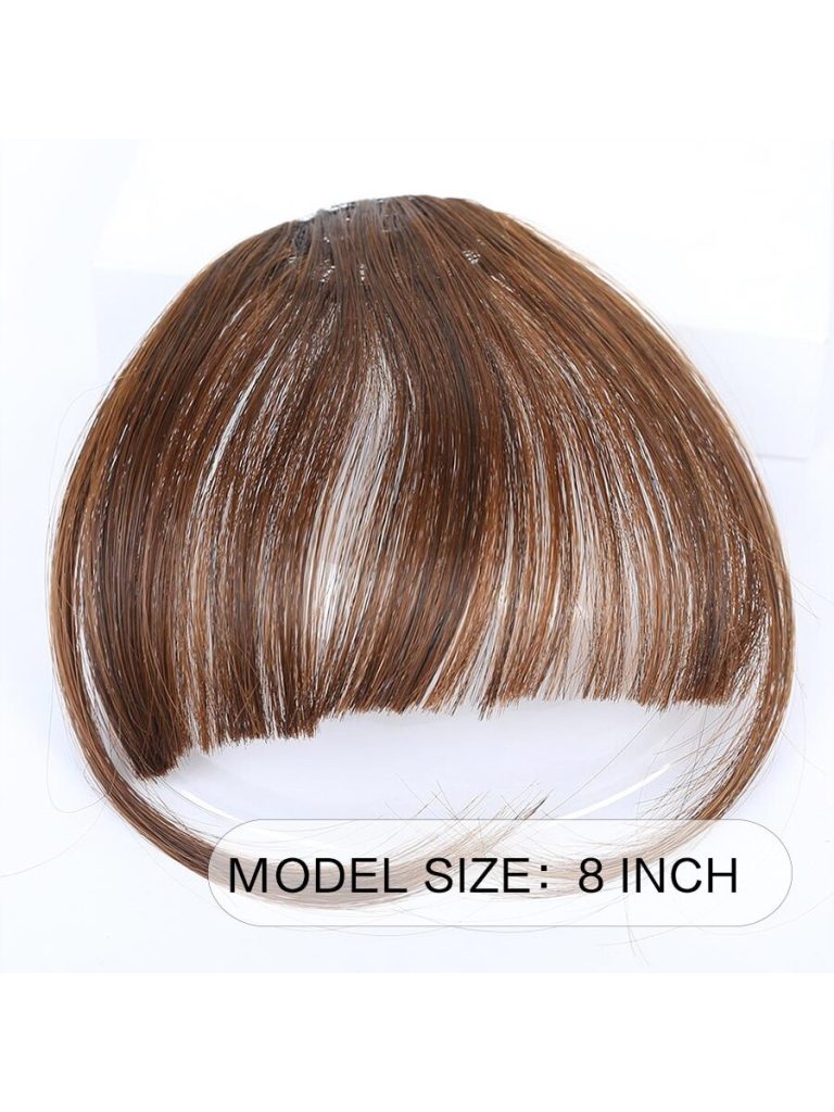 Clip In Bangs Front Neat Black Bangs Hairpiece Synthetic Fake Wig Piece Bangs Hairpiece Clip In Hair Extensions For Women Heat Resistant - Image 23