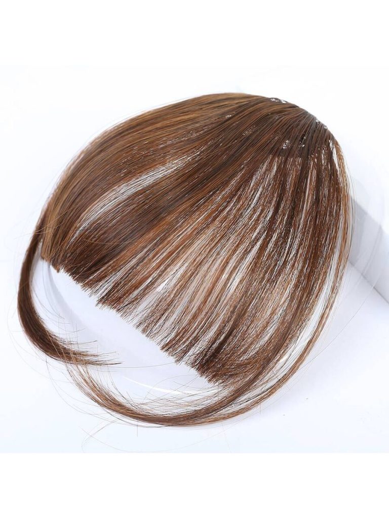 Clip In Bangs Front Neat Black Bangs Hairpiece Synthetic Fake Wig Piece Bangs Hairpiece Clip In Hair Extensions For Women Heat Resistant - Image 27