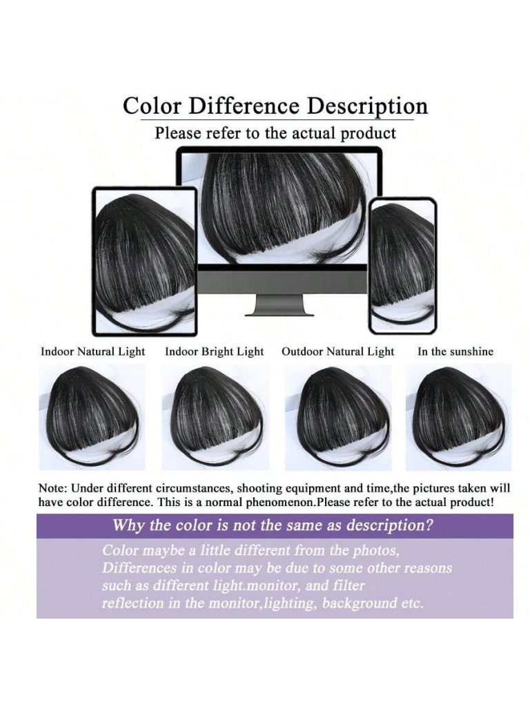 Clip In Bangs Front Neat Black Bangs Hairpiece Synthetic Fake Wig Piece Bangs Hairpiece Clip In Hair Extensions For Women Heat Resistant - Image 39