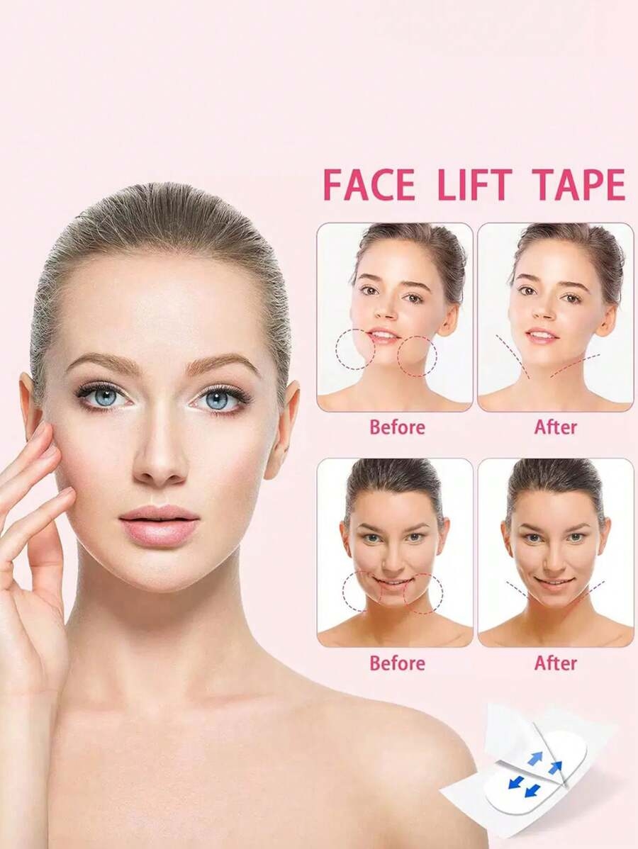 160pcs/120pcs/80pcs/40pcs Instant Lifting & Firming Facial Mask - Invisible Waterproof Peel-Off Mask For Double Chin, Neck & Face Slimming, Alcohol-Free, Suitable For All Skin Types, Unisex - Image 3