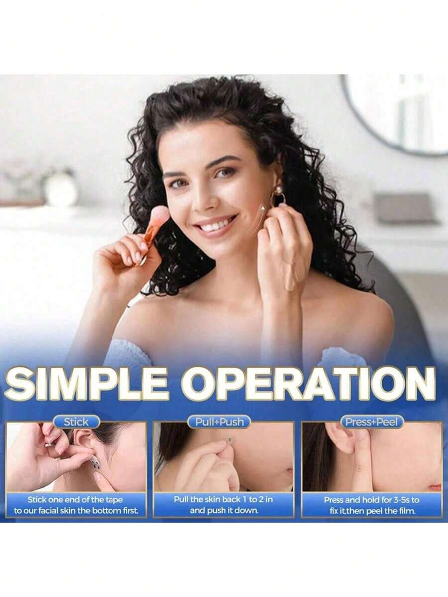 160pcs/120pcs/80pcs/40pcs Instant Lifting & Firming Facial Mask - Invisible Waterproof Peel-Off Mask For Double Chin, Neck & Face Slimming, Alcohol-Free, Suitable For All Skin Types, Unisex - Image 11