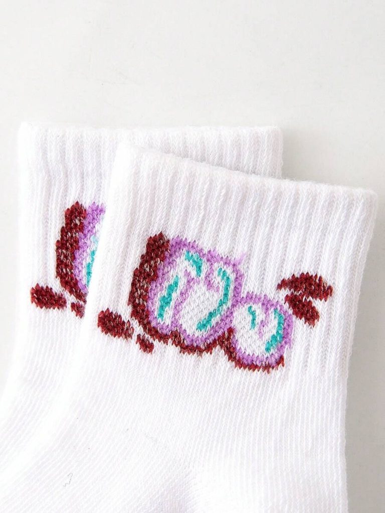 30/20 Pairs Children Socks, Boys/Girls Letter & Number Graphic Casual Sports Socks, Soft, Comfortable, Breathable, Cute, Versatile, Suitable For Back To School, Vacation, Holiday Gifts, Daily Wear, Random Color/Design Assortment, Spring/Summer - Image 10