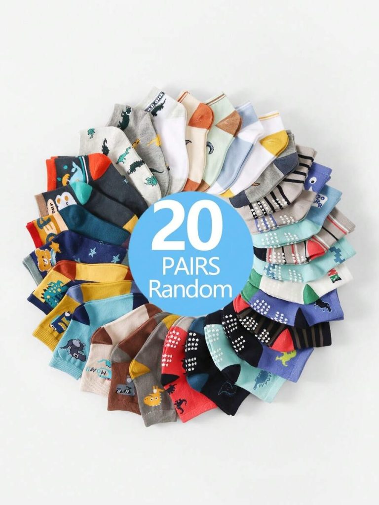 30/20 Pairs Children Socks, Boys/Girls Letter & Number Graphic Casual Sports Socks, Soft, Comfortable, Breathable, Cute, Versatile, Suitable For Back To School, Vacation, Holiday Gifts, Daily Wear, Random Color/Design Assortment, Spring/Summer - Image 14