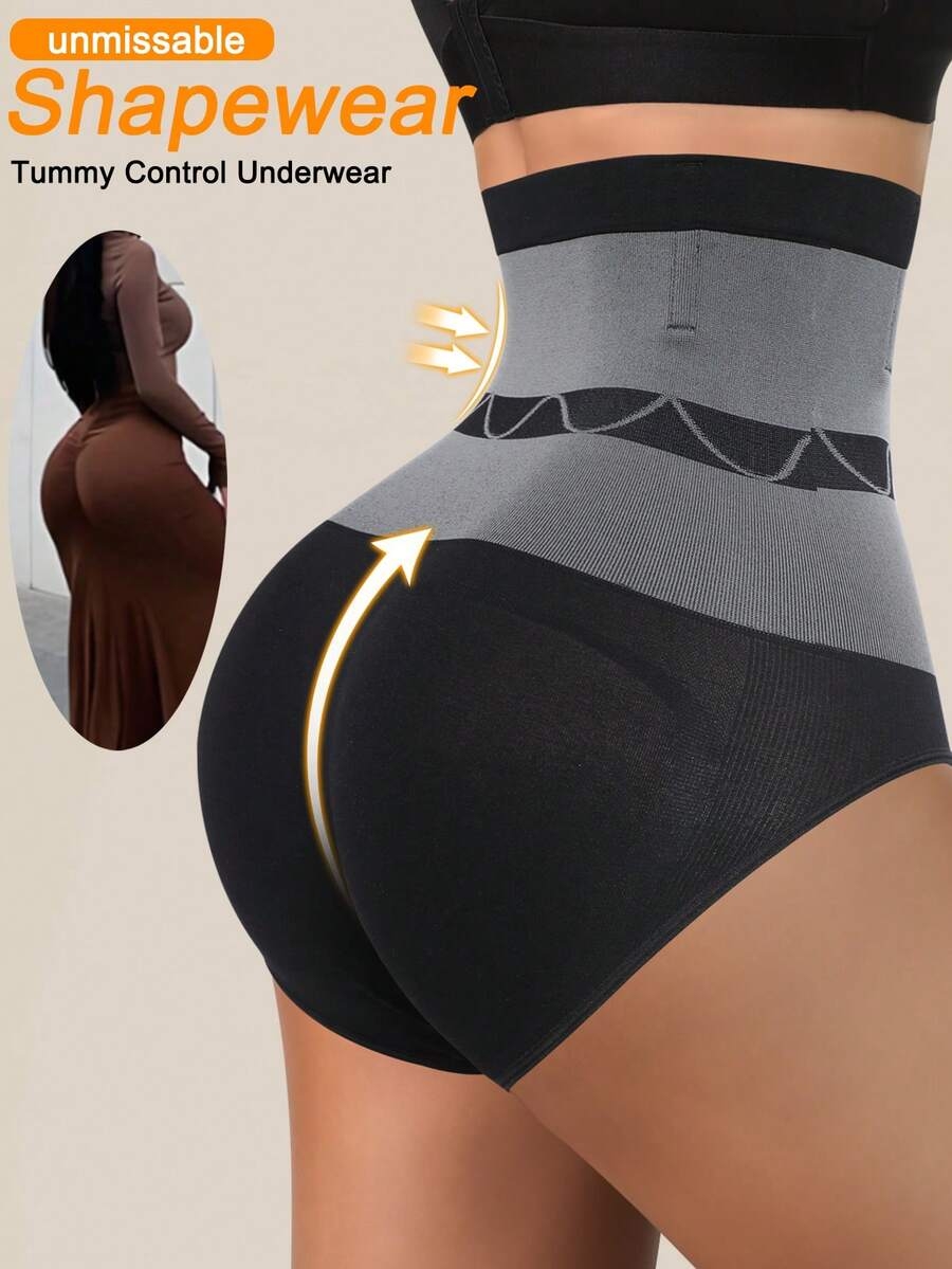1 Pc Seamless High Waist Shaping Panties Slimming Tummy Control Underwear Waist Trainer Body Shaper Shapewear For Women Underwear Women's Underwear Sheath Flat Belly Woman Lingerie Briefs Butt Lifter - Image 5