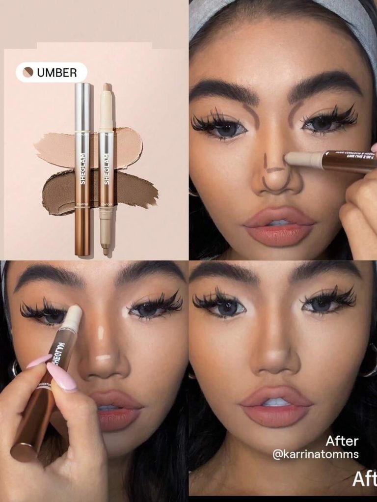SHEGLAM Fine Line 2-In-1 Nose Contour & Highlight Pen-Umber 2-Color Contour Stick Non-Greasy Long Lasting Natural Highlighter Dual-Use Multi-Use Sculpt Smoothes Fine Lines Creamy Contour Brand Beauty Makeup Cosmetic For Women Girls Perfect For Fall Winter Ideal For Y2K Fancy Fashion Suitable For Birthday Present Halloween Party Ready Best Color - Image 10
