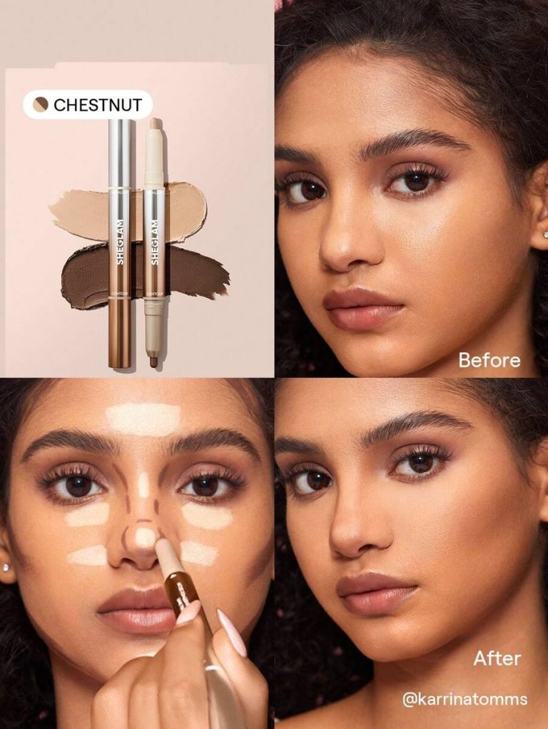 SHEGLAM Fine Line 2-In-1 Nose Contour & Highlight Pen-Umber 2-Color Contour Stick Non-Greasy Long Lasting Natural Highlighter Dual-Use Multi-Use Sculpt Smoothes Fine Lines Creamy Contour Brand Beauty Makeup Cosmetic For Women Girls Perfect For Fall Winter Ideal For Y2K Fancy Fashion Suitable For Birthday Present Halloween Party Ready Best Color - Image 16