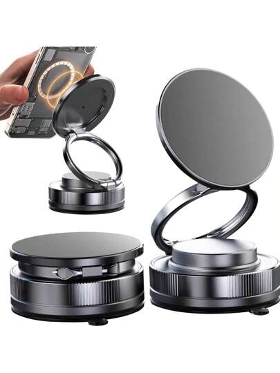 Upgraded 360°Vacuum Magnetic Phone Holder, Magnetic Car Phone Mount, Hands-Free Suction Cup Phone Holder For Car/Gym/Mirror/Shower, Car Mount Compatible With IPhone 16 Pro Max/Android,PS:Only Suitable For Installation On Smooth Surfaces