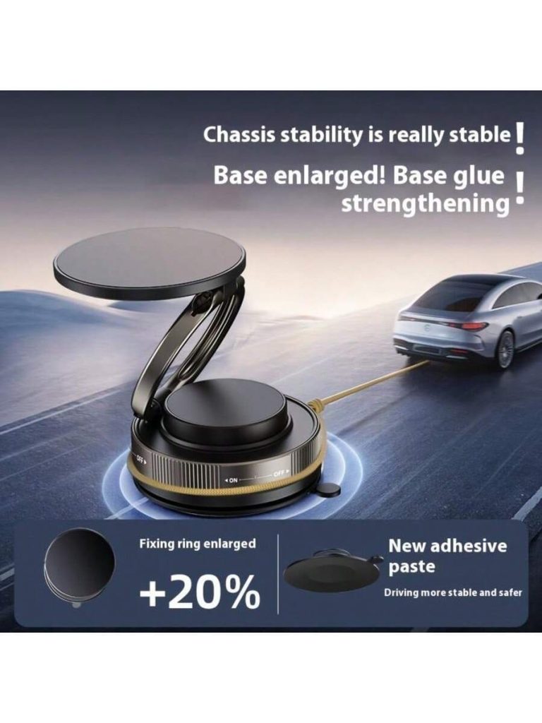 Upgraded 360°Vacuum Magnetic Phone Holder, Magnetic Car Phone Mount, Hands-Free Suction Cup Phone Holder For Car/Gym/Mirror/Shower, Car Mount Compatible With IPhone 16 Pro Max/Android,PS:Only Suitable For Installation On Smooth Surfaces - Image 6