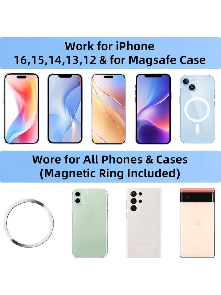 Upgraded 360°Vacuum Magnetic Phone Holder, Magnetic Car Phone Mount, Hands-Free Suction Cup Phone Holder For Car/Gym/Mirror/Shower, Car Mount Compatible With IPhone 16 Pro Max/Android,PS:Only Suitable For Installation On Smooth Surfaces - Image 11
