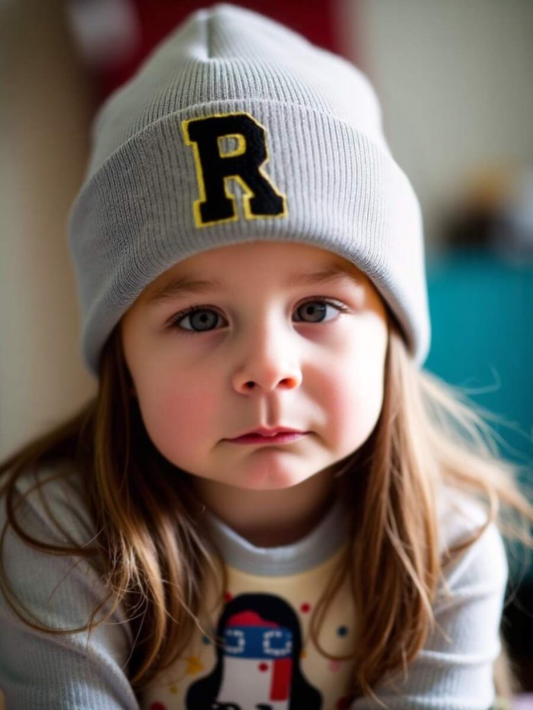 1PC Embroidered Personalized Baby Knitted Hat Toddler Children 26 Letter Beanie Cap Craft Baby Girls Boys Skull Hat For Infant Girls Daily Wear 1-5Y - Image 4