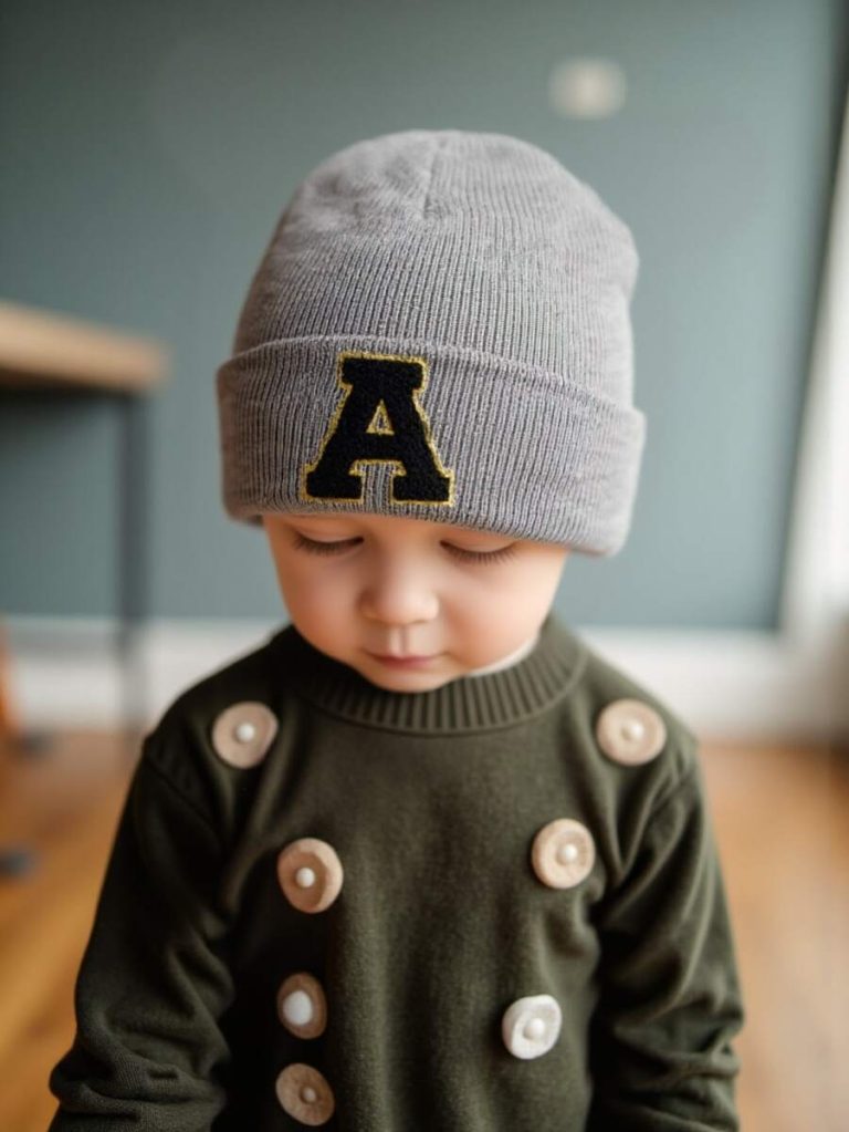 1PC Embroidered Personalized Baby Knitted Hat Toddler Children 26 Letter Beanie Cap Craft Baby Girls Boys Skull Hat For Infant Girls Daily Wear 1-5Y - Image 5