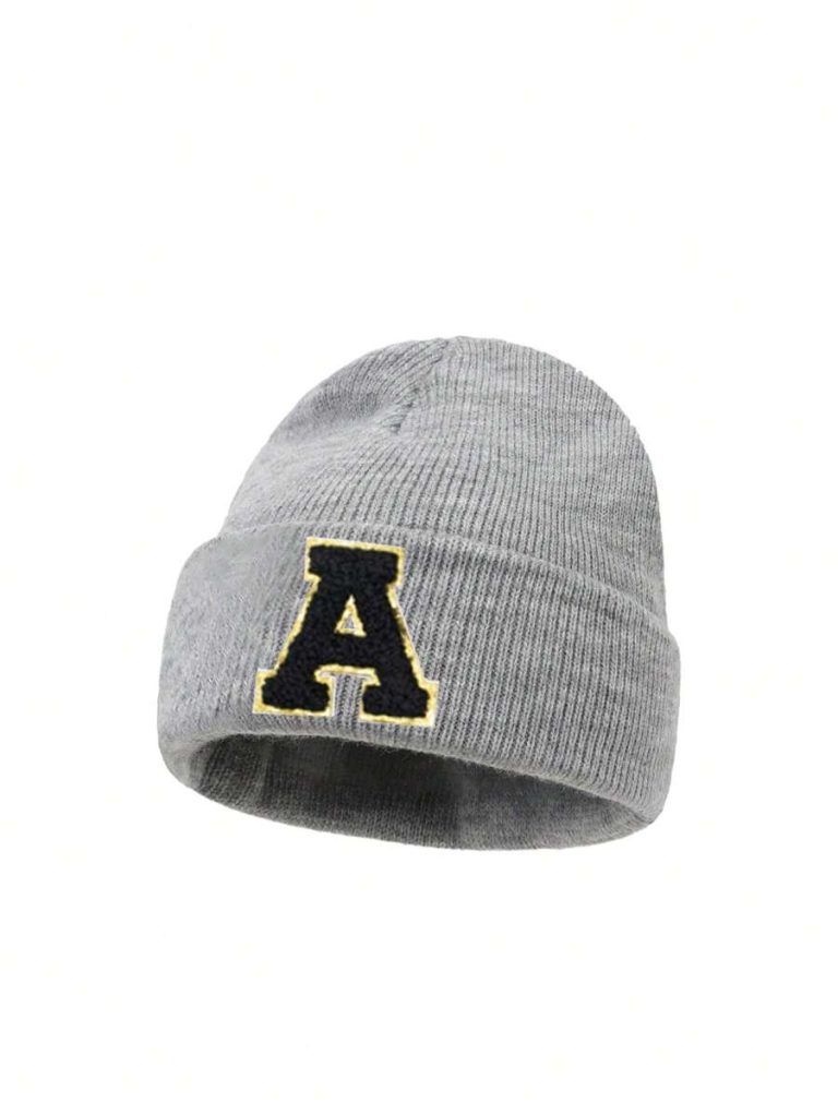 1PC Embroidered Personalized Baby Knitted Hat Toddler Children 26 Letter Beanie Cap Craft Baby Girls Boys Skull Hat For Infant Girls Daily Wear 1-5Y - Image 8