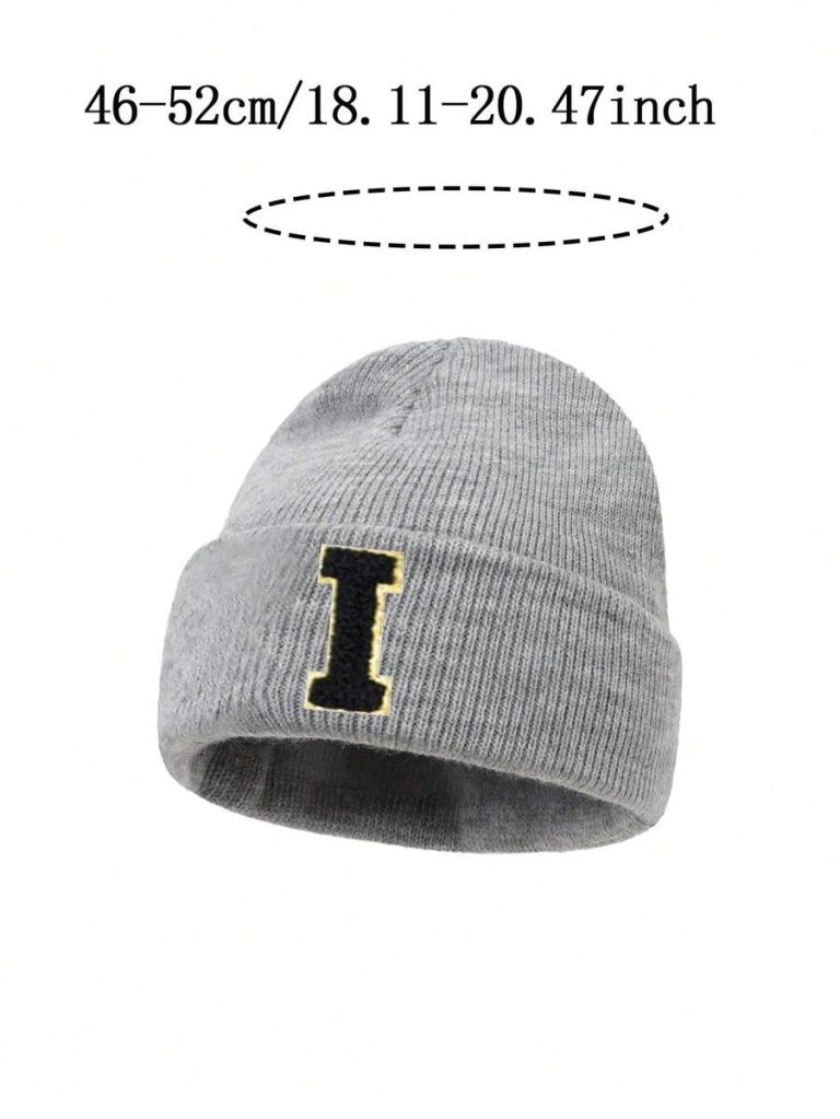 1PC Embroidered Personalized Baby Knitted Hat Toddler Children 26 Letter Beanie Cap Craft Baby Girls Boys Skull Hat For Infant Girls Daily Wear 1-5Y - Image 12