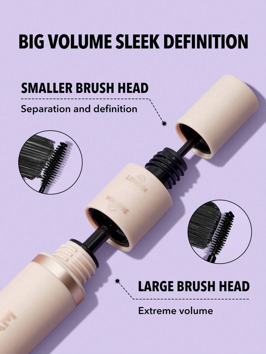 SHEGLAM Lash Besties 2-In-1 Mascara Volumizing Double Head Brush Easy To Remove No Smudge Long-Lasting Define Thick Lengthening Volume Big Eyes Mascara Brand Beauty Makeup Cosmetic For Women Girls Perfect For Fall Winter Ideal For Y2K Fancy Fashion Suitable For Birthday Present Halloween Party Ready Best Color - Image 4