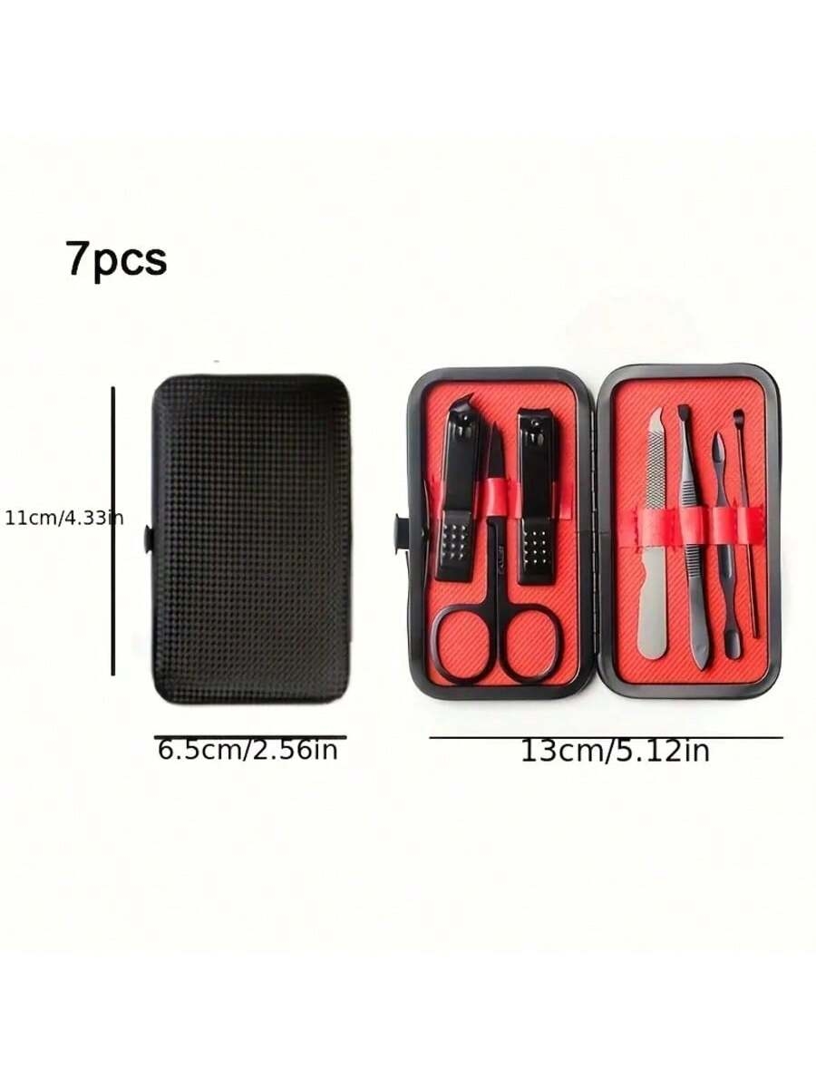 7-Piece/18-Piece/24-Piece Professional Nail Tweezers Care Set, Multi-Purpose, The Combination Includes: Stainless Steel Cuticle Clippers, Nail Scissors, Acne Needles And Toenail Clippers Set, Equipped With Sharp Blades And Durable Materials, Suitable For Home Nail Care For Men And Women. - Image 3