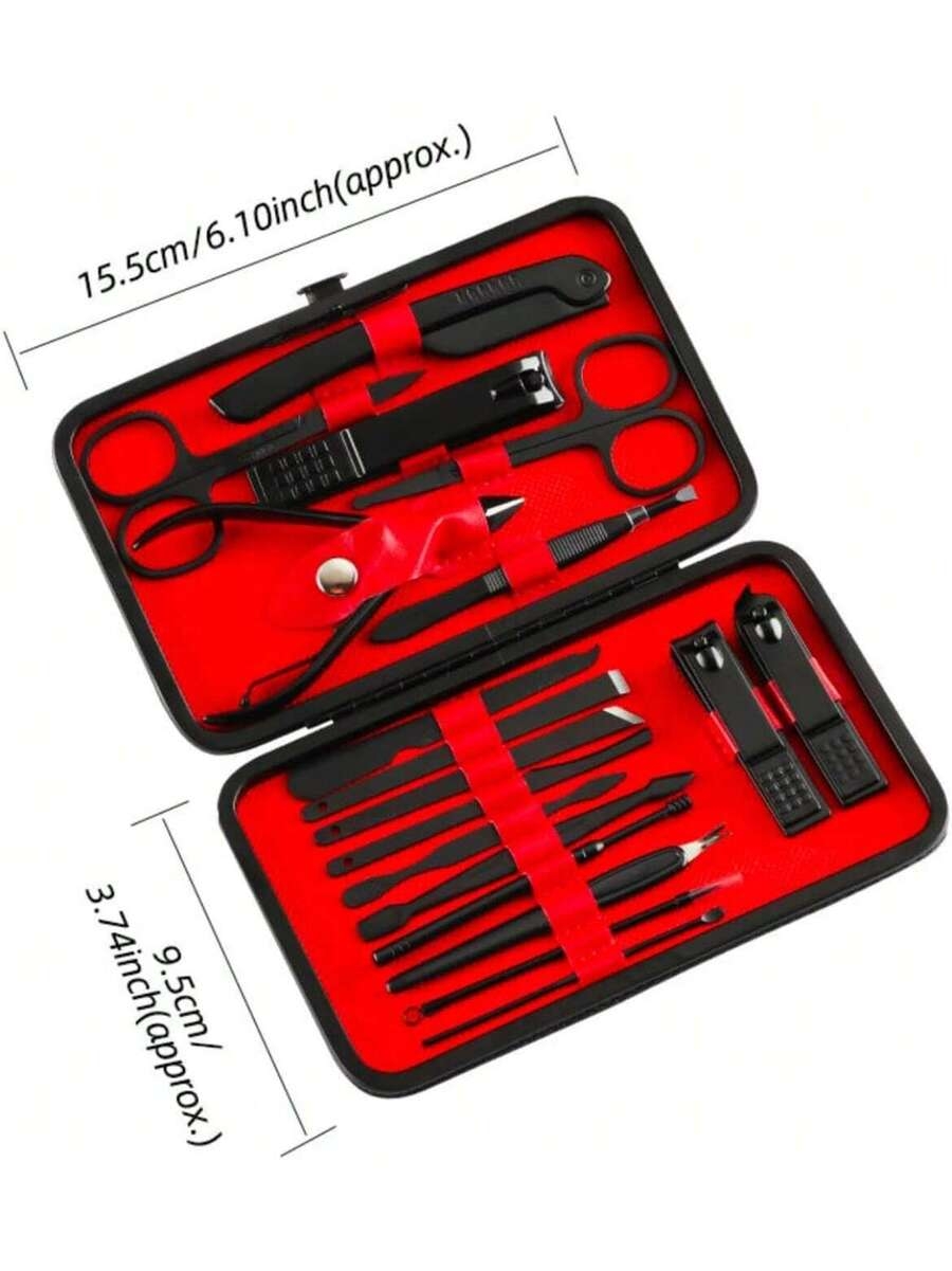 7-Piece/18-Piece/24-Piece Professional Nail Tweezers Care Set, Multi-Purpose, The Combination Includes: Stainless Steel Cuticle Clippers, Nail Scissors, Acne Needles And Toenail Clippers Set, Equipped With Sharp Blades And Durable Materials, Suitable For Home Nail Care For Men And Women. - Image 4
