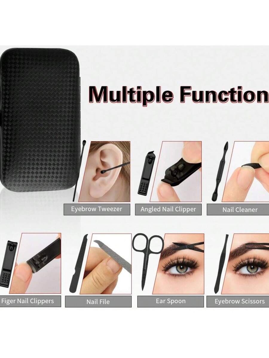 7-Piece/18-Piece/24-Piece Professional Nail Tweezers Care Set, Multi-Purpose, The Combination Includes: Stainless Steel Cuticle Clippers, Nail Scissors, Acne Needles And Toenail Clippers Set, Equipped With Sharp Blades And Durable Materials, Suitable For Home Nail Care For Men And Women. - Image 10