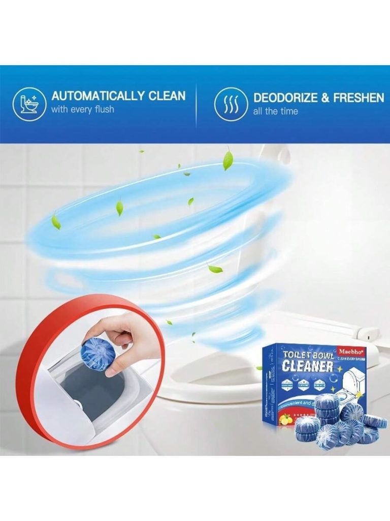 12Pcs Automatic Toilet Cleaner Tablets - Low Odor, Fresh, Perfect For Plastic Surfaces, Easy To Use, Suitable For Home Hygiene, Powerful Toilet Cleaner, Suitable For Tough Stains, Long-Lasting Deodorizer - Image 5