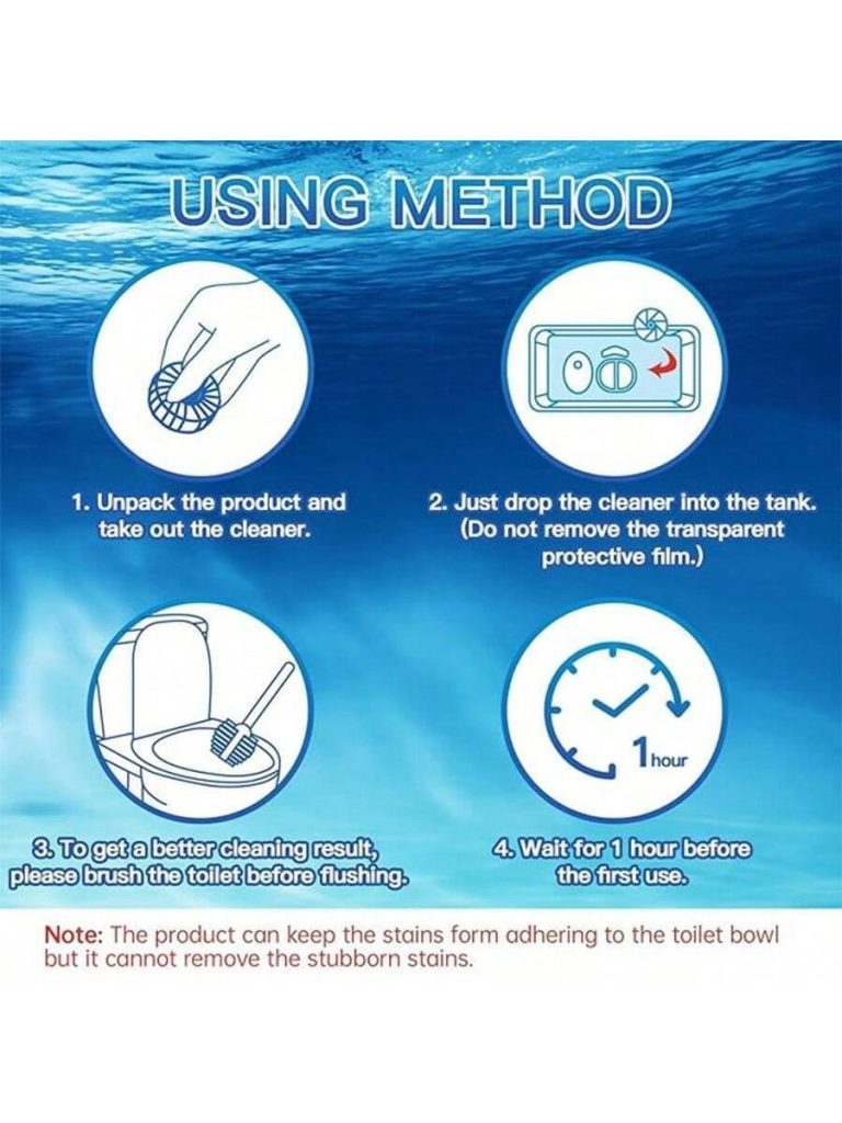 12Pcs Automatic Toilet Cleaner Tablets - Low Odor, Fresh, Perfect For Plastic Surfaces, Easy To Use, Suitable For Home Hygiene, Powerful Toilet Cleaner, Suitable For Tough Stains, Long-Lasting Deodorizer - Image 7