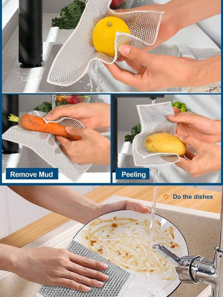 30pcs Magic Cleaning Cloth Thickened Double -Sided Metal Steel Wire Rags Kitchen Dish Pot Washdishing Cloths Towel Clean Tools - Image 5