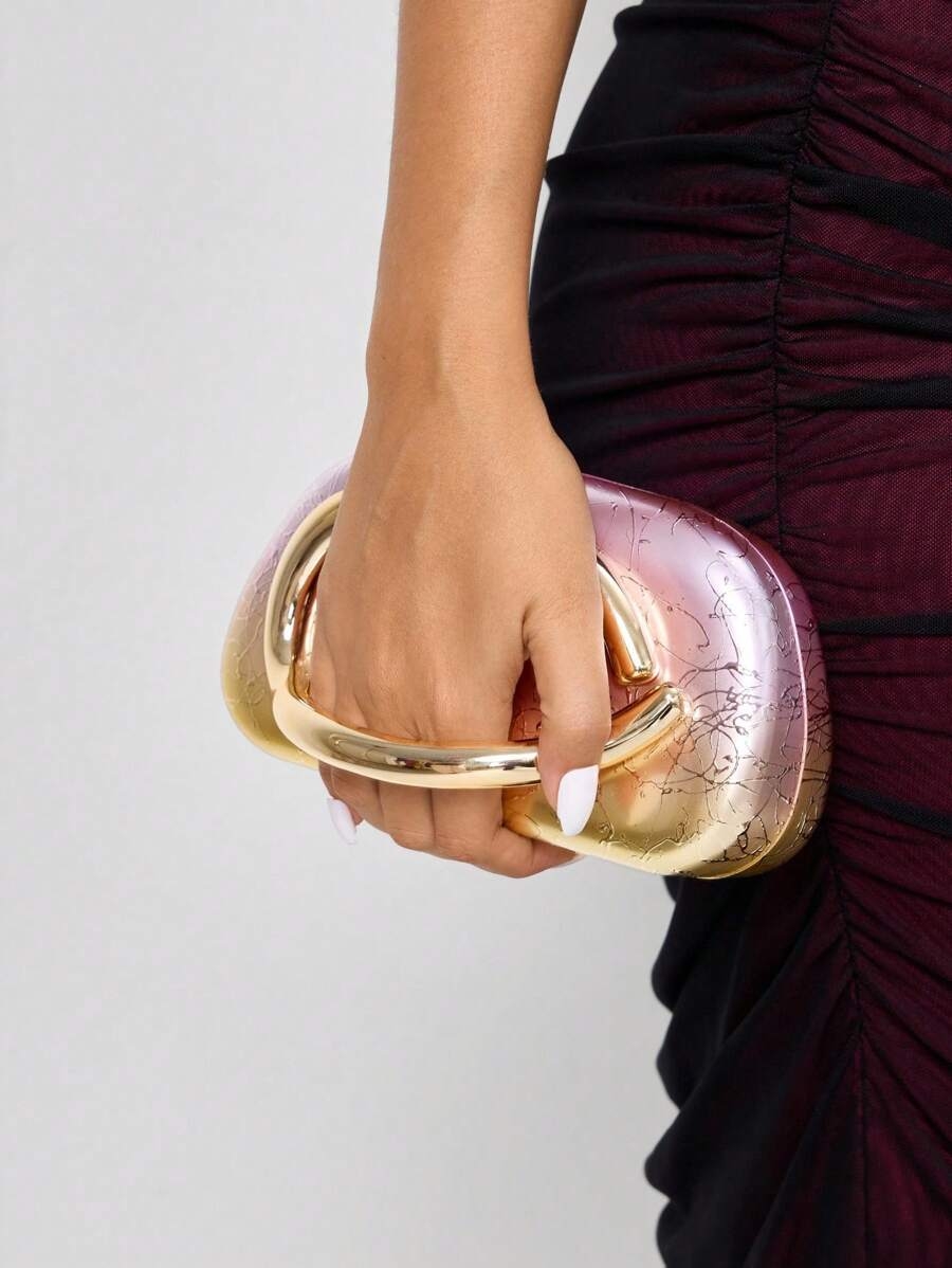 SHEIN BAE Women's Fashionable Metallic Effect Evening Party Clutch Bag, Perfectly Matching With Bridal Party, Party Bags,Perfect For Party Wedding Prom Dinner/Banquet Matching With Holiday Party Dress Evening Dress & Sequin Dress - Image 49
