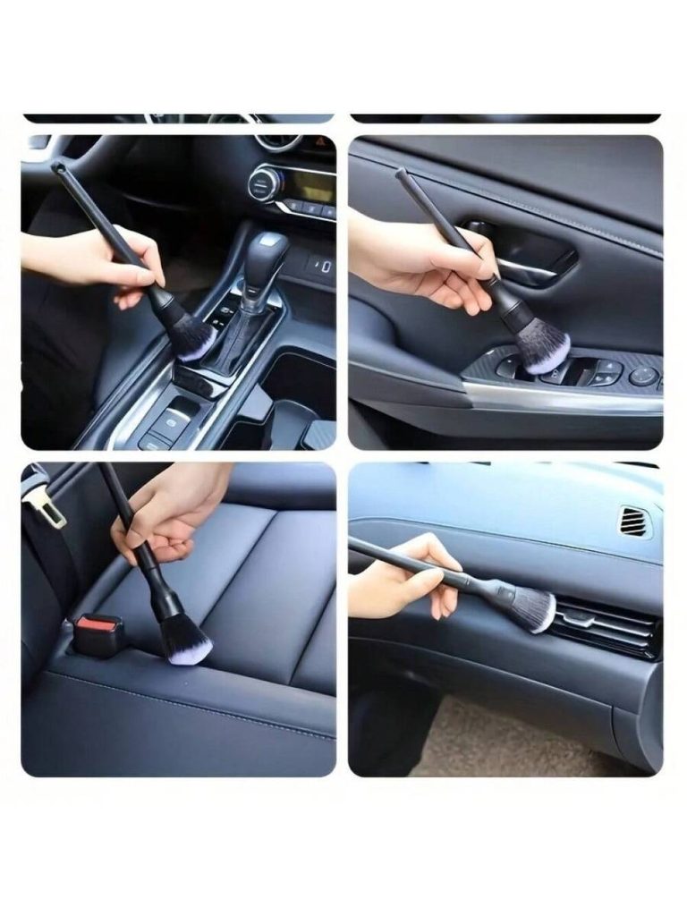 1pc Premium Car Interior Detailing Brush – Ultra-Soft Bristles For Dash, Air Vents, Leather & Console Cleaning – Perfect For Dusting, Crumb Removal & Delicate Surfaces – Essential Auto Cleaning Tool For Professional Detailers & Car Enthusiasts – Achieves Spotless Interior Without Scratches Or Lint. - Image 3