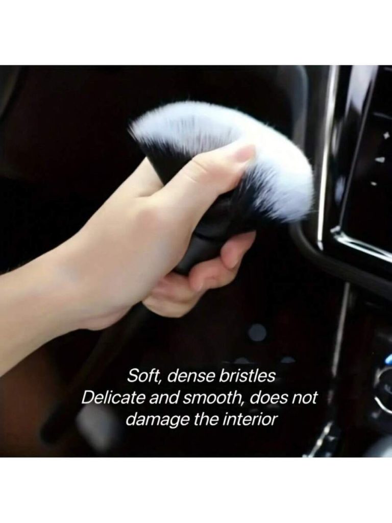 1pc Premium Car Interior Detailing Brush – Ultra-Soft Bristles For Dash, Air Vents, Leather & Console Cleaning – Perfect For Dusting, Crumb Removal & Delicate Surfaces – Essential Auto Cleaning Tool For Professional Detailers & Car Enthusiasts – Achieves Spotless Interior Without Scratches Or Lint. - Image 5