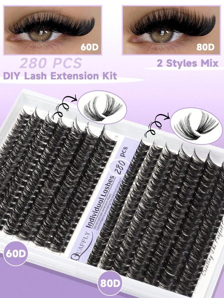 Lash Extension Kit Lash Clusters Kit Thick Eyelash Clusters D Curl Wispy Individual Lashes Cluster Eyelash Extensions False Eyelashes DIY Lash Extension Kit (9-16MIX Thick KIT) Lash Clusters Kit, Lashes, Eyelashes, Fake Lashes - Image 5
