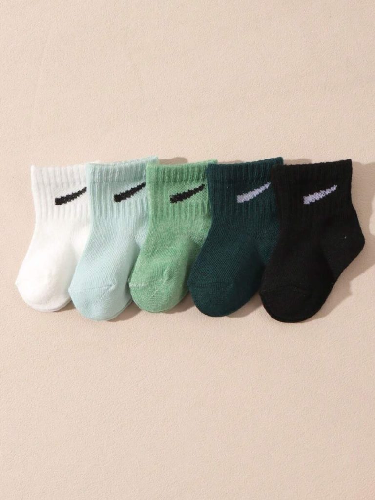 10 Pairs/Set Baby Boys' Random Candy Color Casual Elastic Mid-Calf Socks For Summer - Image 5