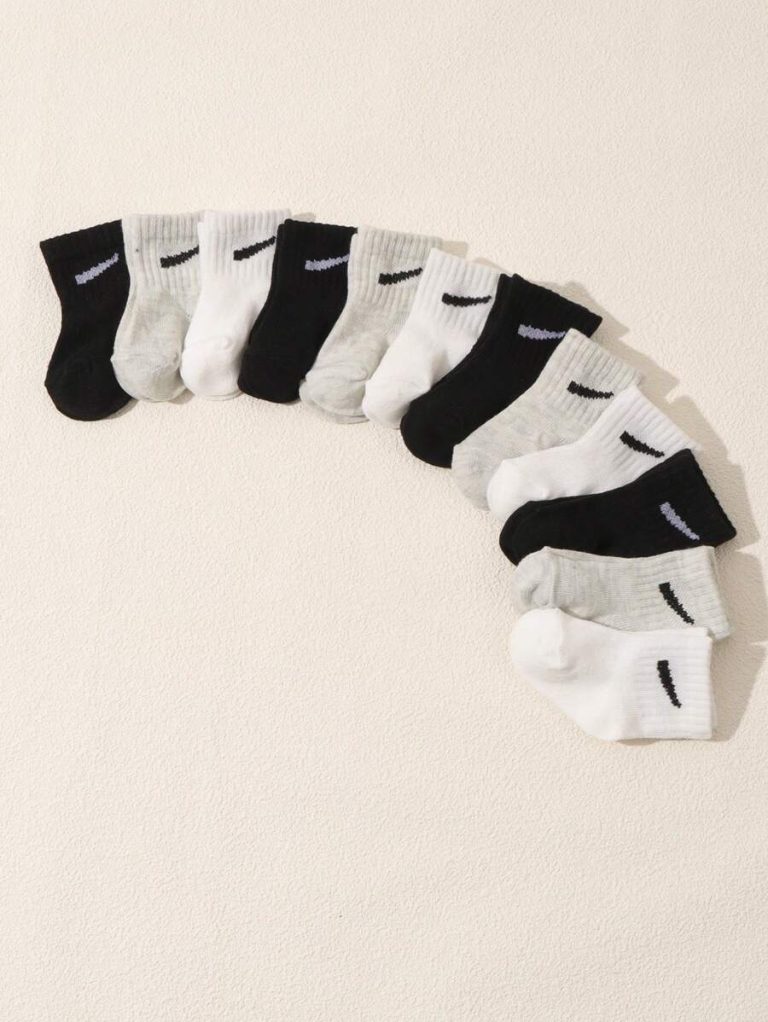 10 Pairs/Set Baby Boys' Random Candy Color Casual Elastic Mid-Calf Socks For Summer - Image 12
