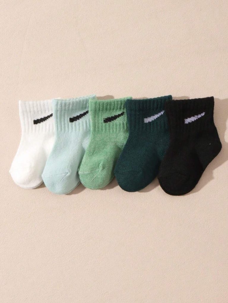 10 Pairs/Set Baby Boys' Random Candy Color Casual Elastic Mid-Calf Socks For Summer - Image 26