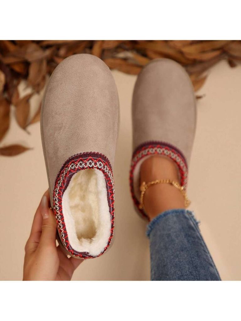 Women's Sandals Platform Snow Boots - Warm Shoes For Outdoor Non Slip Comfort, Winter Slippers With Thickened Flat Soles Brown Winter Shoes For Momen - Image 27