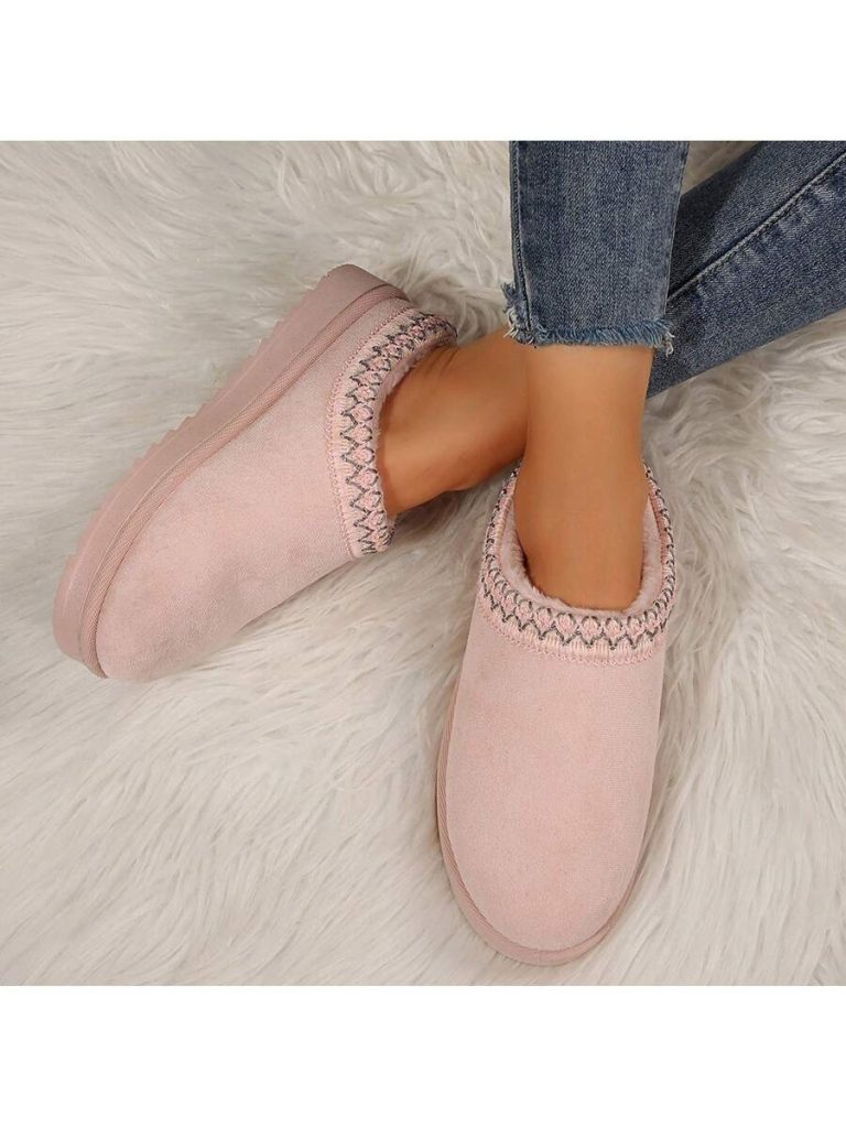 Women's Sandals Platform Snow Boots - Warm Shoes For Outdoor Non Slip Comfort, Winter Slippers With Thickened Flat Soles Brown Winter Shoes For Momen - Image 36