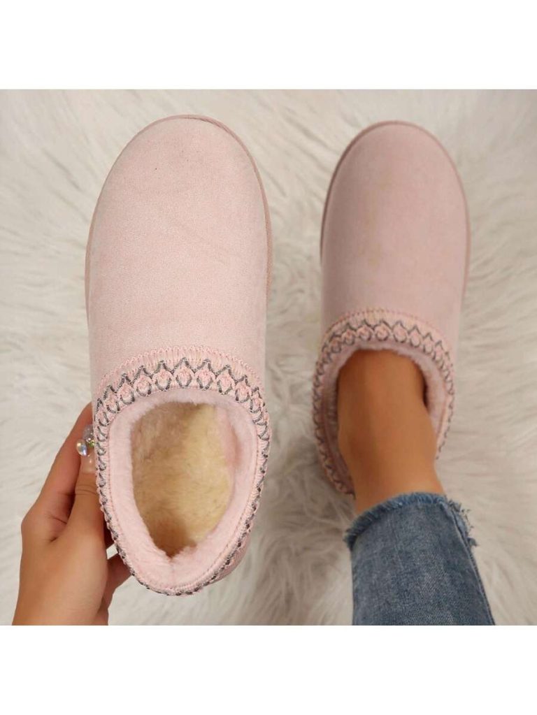 Women's Sandals Platform Snow Boots - Warm Shoes For Outdoor Non Slip Comfort, Winter Slippers With Thickened Flat Soles Brown Winter Shoes For Momen - Image 41